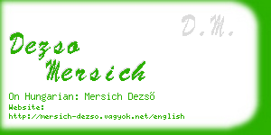 dezso mersich business card